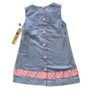 Castles & Crowns 4T NWT lavender blue/purple corduroy dress pink ribbon